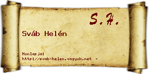 Sváb Helén névjegykártya